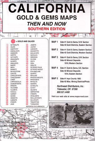 California Gold & Gems Maps Then and Now - Southern Edition