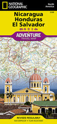 Nicaragua, Honduras, El Salvador - Adventure Travel Map 3109