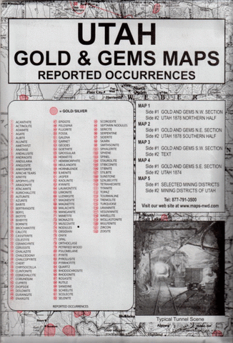 Utah Gold & Gems Maps Reported Occurances